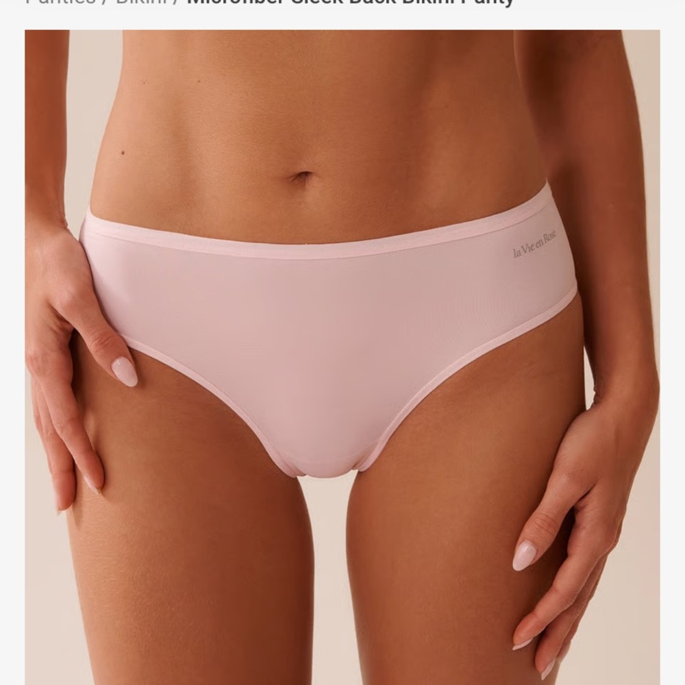 La Vie En Rose microfiber sleek back bikini panty set